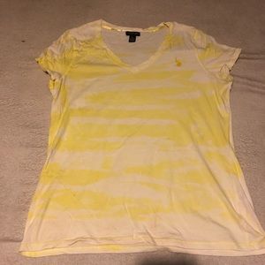 Reworked polo yellow vneck